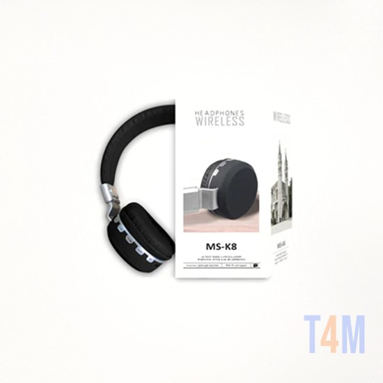 BLUETOOTH HEADPHONE WIRELESS MS-K8 BLACK